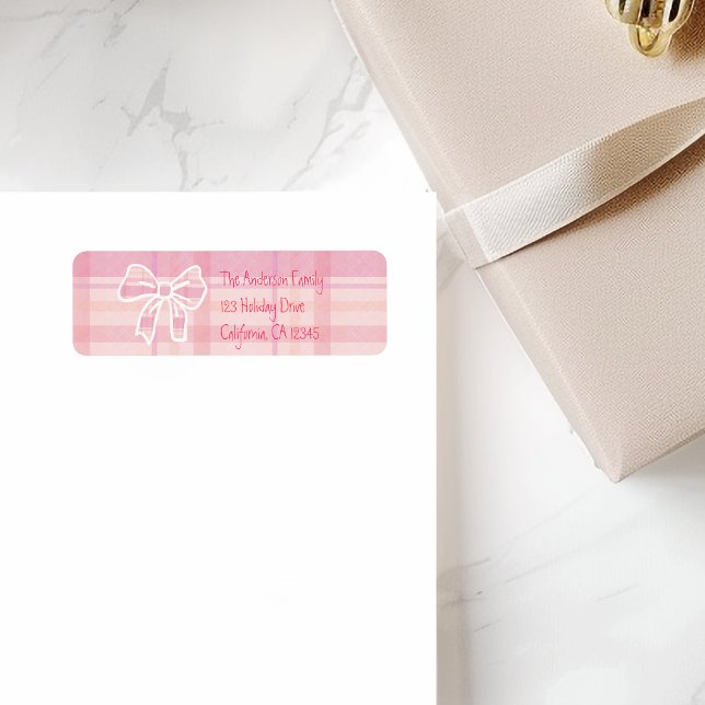 Retro Pink Plaid Whimsical Holiday  (Creator Uploaded)