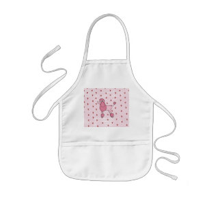 Retro Pink Poodle Children's Apron