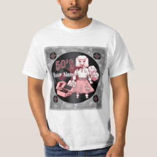 Retro Pink Poodle  T-Shirt