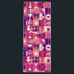 Retro Pink Purple Wine Bauhaus Pattern Gift Bag<br><div class="desc">Retro Pink Purple Wine Bauhaus Pattern Wine Gift Bag features a vintage wine pattern in pink, purple and white. Perfect for birthdays,  celebrations,  thank you gifts,  Mother's Day,  Christmas and holiday gift wrapping. Created by Evco Holidays www.zazzle.com/store/evcoholidays</div>