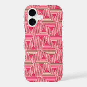 Retro Pink Sakura Japan Triangle Geometric Pattern
