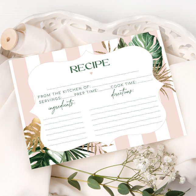 Retro pink stripe tropical bridal recipe (Creator Uploaded)