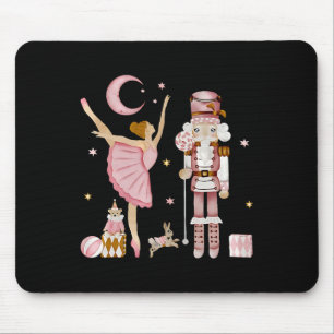 Retro Pink Sugar Plum Fairy Nutcracker Christmas C Mouse Pad