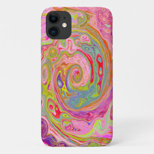 Retro Pink, Yellow and Magenta Abstract Groovy Art Case-Mate iPhone Case