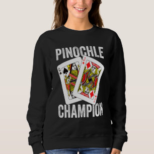 Retro Pinochle Champion Card Game Player Matching Sweatshirt