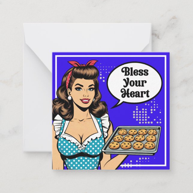 Retro Pinup_ Bless Your Heart Card (Front)