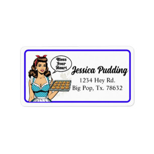 Retro Pinup_ Bless Your Heart Label