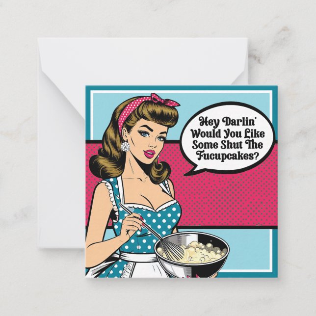 Retro Pinup_ Hey Darlin Card (Front)