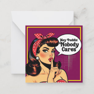 Retro Pinup_ Hey Pudding Card