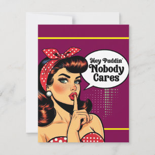 Retro Pinup_ Hey Pudding RSVP Card