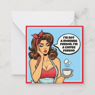 Retro Pinup_ Morning Person Card