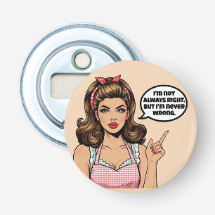 Retro Pinup_ Not Wrong Bottle Opener