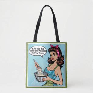 Retro Pinup_ With Kindness Tote Bag