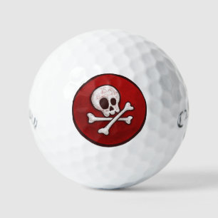Retro Pirate Skull and Bones Danger Graphic Golf Balls