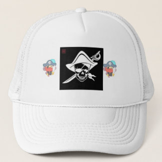 Retro Pirate Skull Crossbones Edgy Aesthetic Trucker Hat