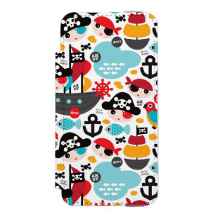 Retro pirates illustration sailing incipio watson™ iPhone 5 wallet case