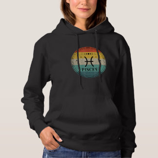 Retro Pisces Birthday Zodiac Sign Pisces Hoodie
