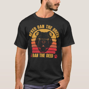 Retro Pitbull Cool Dog Breed Vintage Pitbull Ban T-Shirt