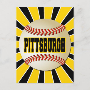 RETRO PITTSBURGH BASEBALL POSTCARD