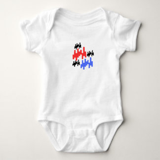 Retro Pixel Alien Baby Bodysuit;Cute Arcade Style Bodysuit
