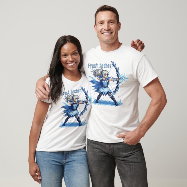 Retro Pixel Art Frost Archer Warrior T-Shirt (Unisex)