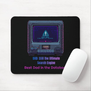 Retro Pixel Art Tech Dad Personalised Gift Mouse Pad