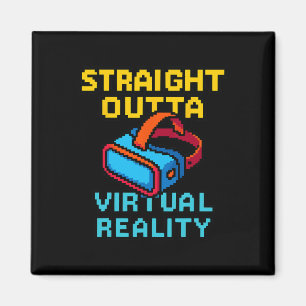 Retro Pixel Art Virtual Reality Graphic For A Vr G Magnet
