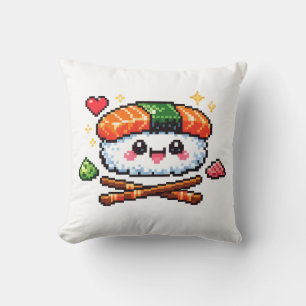 Retro Pixel Cute Kawaii Sushi Cushion Pillow