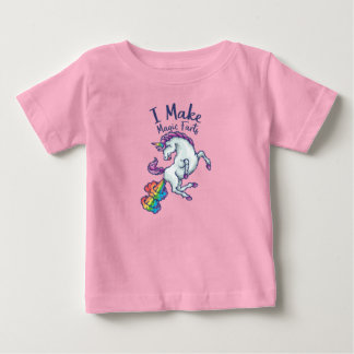 Retro Pixel Funny Unicorn I Make Magic Farts Baby T-Shirt