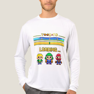 Retro Pixel Game Loading T-Shirt – 8-Bit Character Tri-Blend Shirt