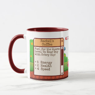 Retro Pixel Gaming Personalised Mug