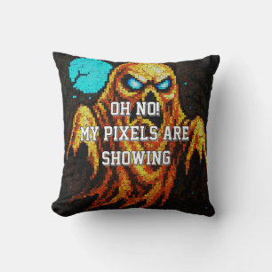 Retro Pixel Ghost  Cushion