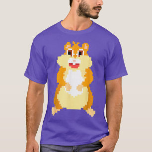 Retro Pixel Hamster T Shirt Gamer Gift Kids