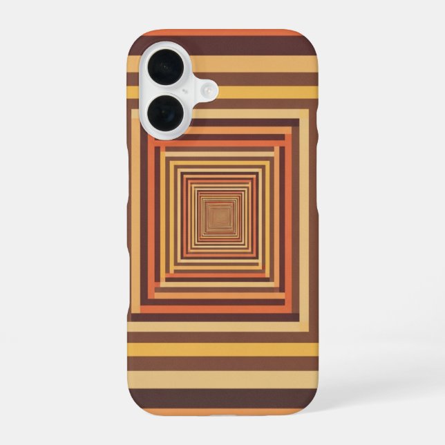 Retro Pixel Tunnel iPhone 16 Case (Back)