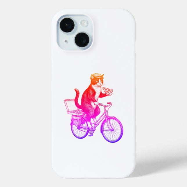 Retro Pizza Delivery Cat  Case-Mate iPhone Case (Back)