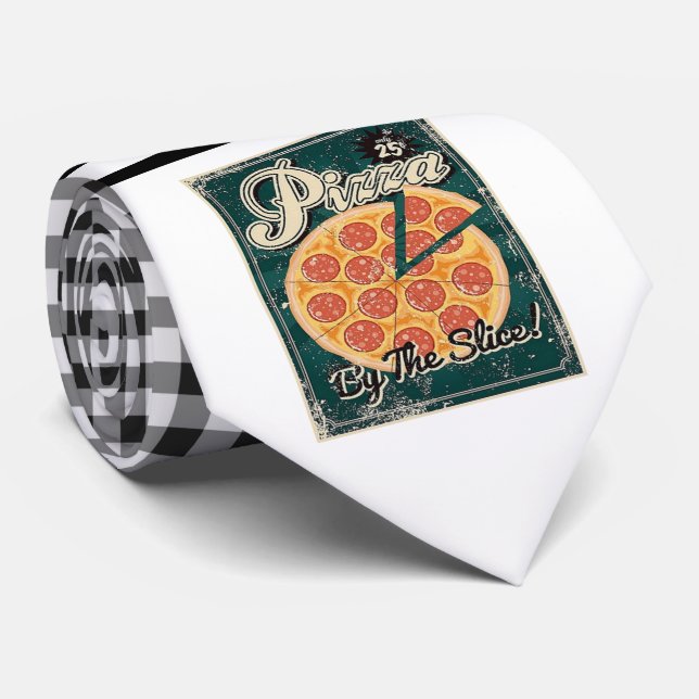 Retro Pizza Necktie (Rolled)