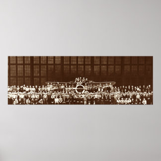 RETRO PLANE AND AIR FORCE CREW 1941 Wall Art