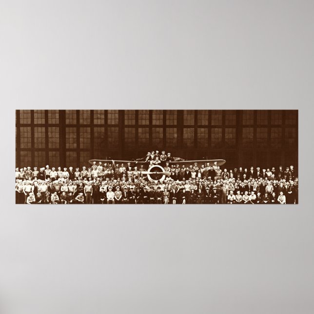 RETRO PLANE AND AIR FORCE CREW 1941 Wall Art (Front)