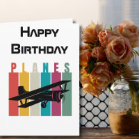 Retro Planes & Aeroplane Flying, Aviation Birthday