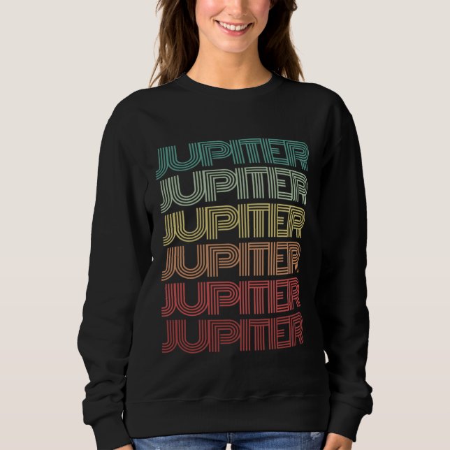 Retro Planet JUPITER Science Crew Astronomy Team S Sweatshirt (Front)