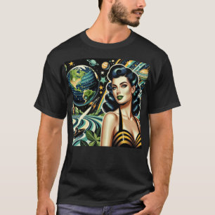 Retro Planet Pin-Up T-Shirt