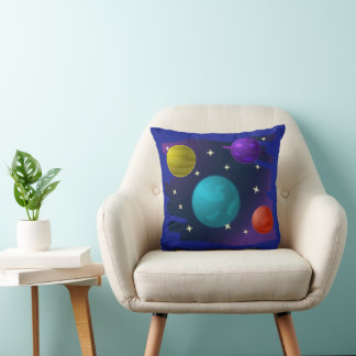 Retro Planets Cushion