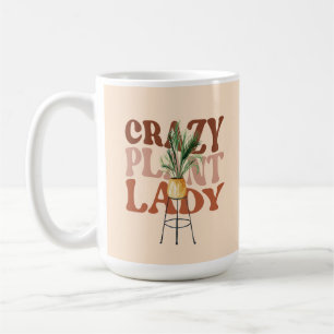 Retro Plant Lady Watercolor Plants Typography Coffee Mug