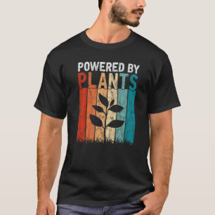 Retro Plants Graphic For Gardener Cute Powered By T-Shirt