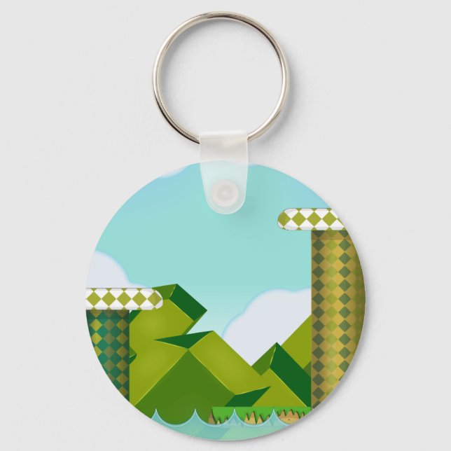 Retro Platform Game Key Ring (Front)