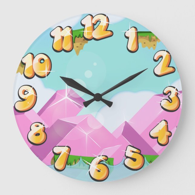 Retro Platform Game Large Clock (Front)