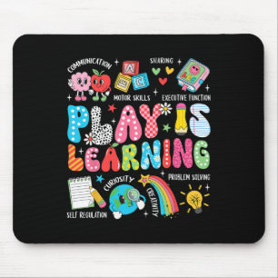 Retro Play Is Learning Kindergarten Teacher Team W Mouse Pad