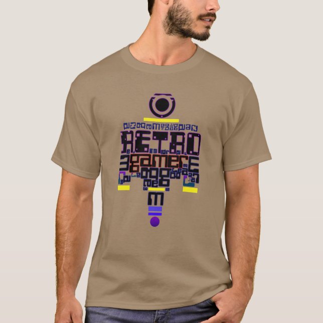 Retro Player Streamer Arcade Colors  T-shirt (Front)