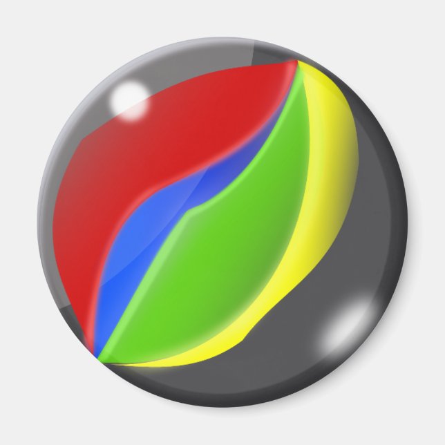Retro Playing Game Marble Magnet (Front)