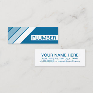 retro PLUMBER Mini Business Card
